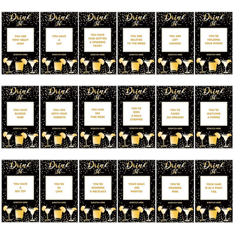 ukebobo Bachelorette Party Drinking Games Drink If Games Scratch Off Cards Perfect for Night Out Activity,Bridal Showers,Bridal Parties,Wedding Showers,Engagement and Birthday-40 Sheets - Image 4